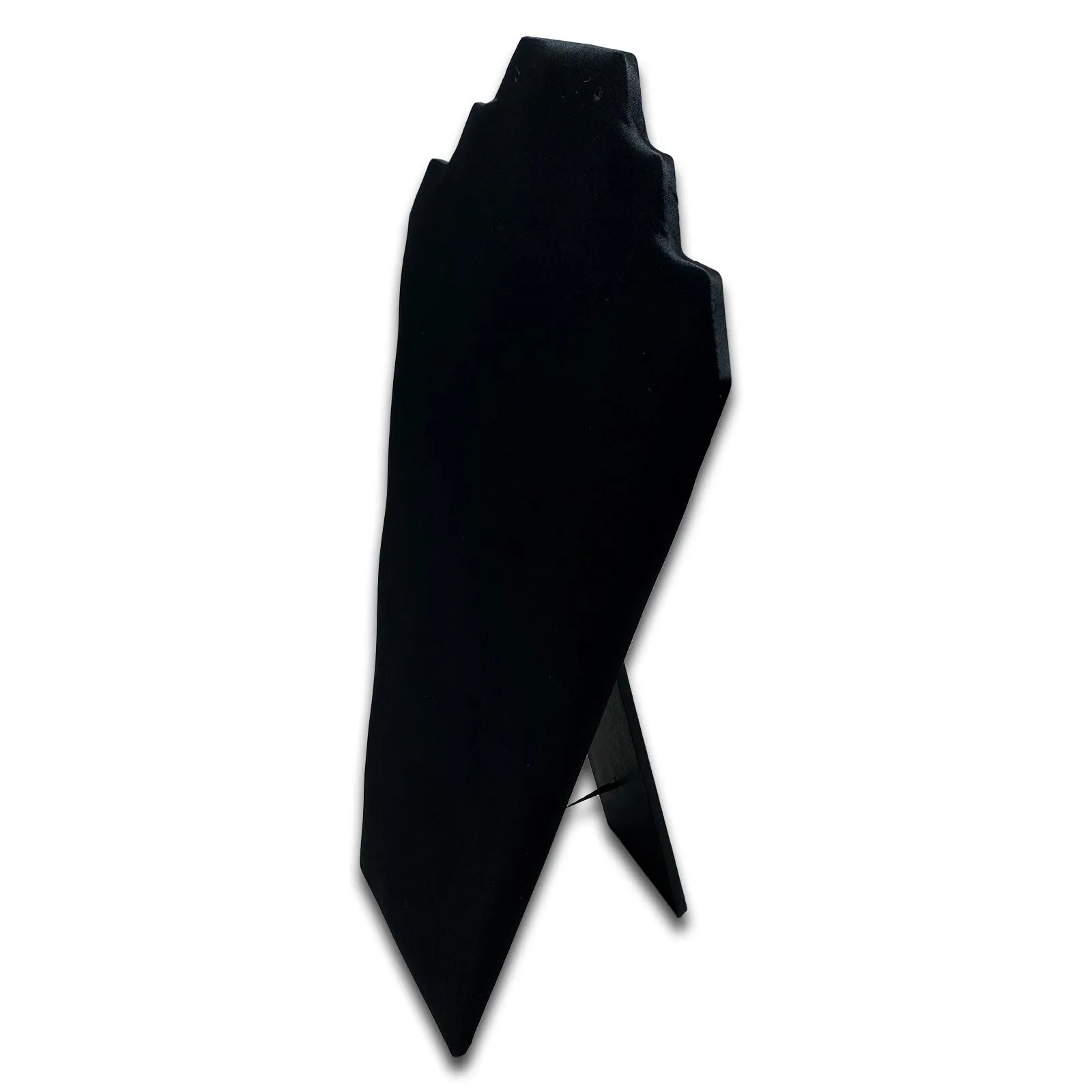 11 1/8" Black Silk Necklace and Earring Easel Display