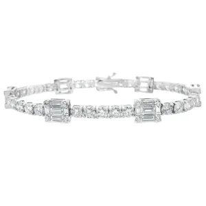 11.65ct 18k White Gold Diamond Bracelet