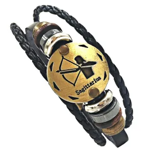 12 Constellations Bracelet New Leather Bracelet