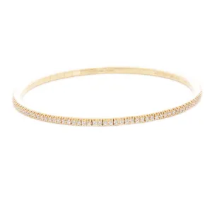 1.20ct 18k Yellow Gold Diamond Stretch Bracelet