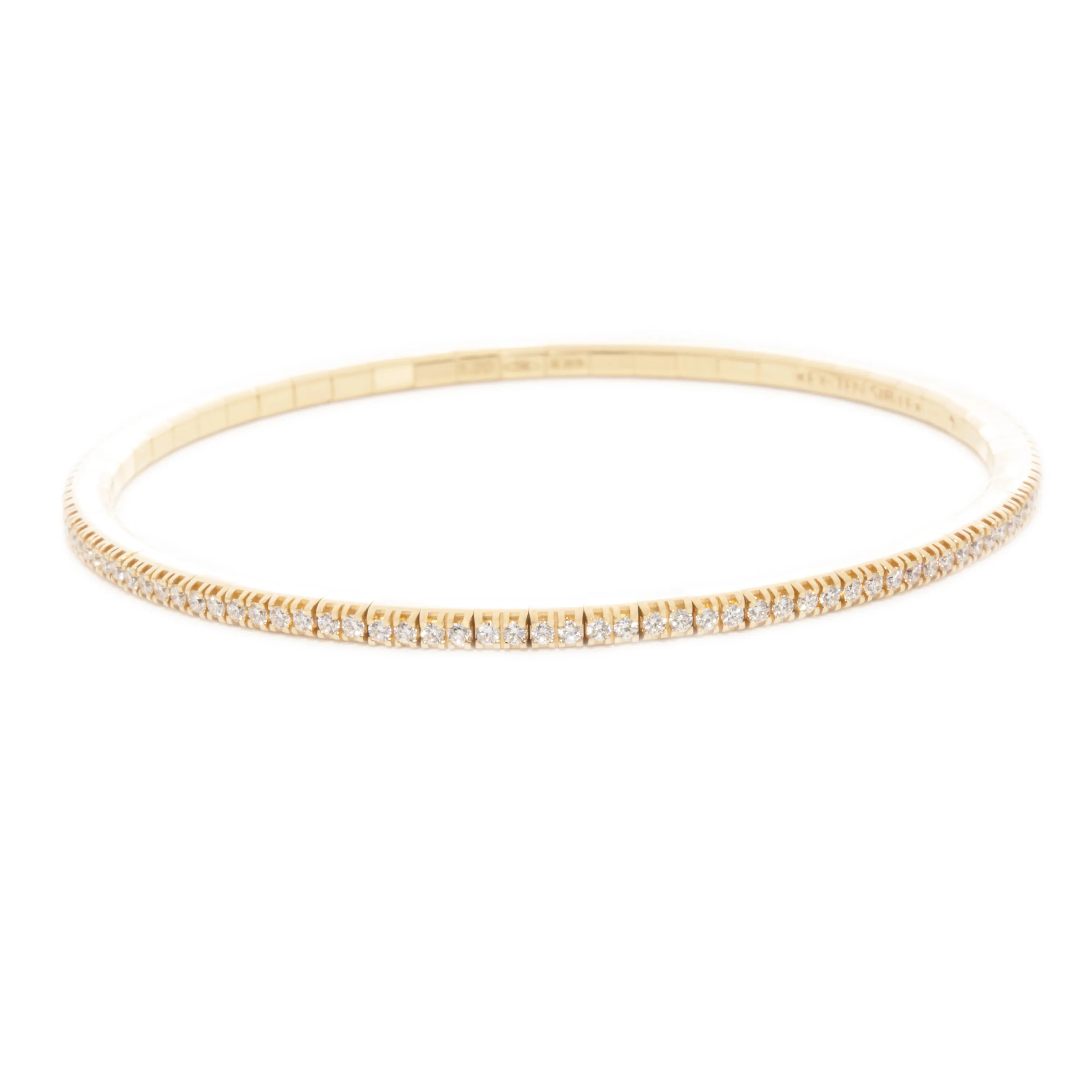 1.20ct 18k Yellow Gold Diamond Stretch Bracelet