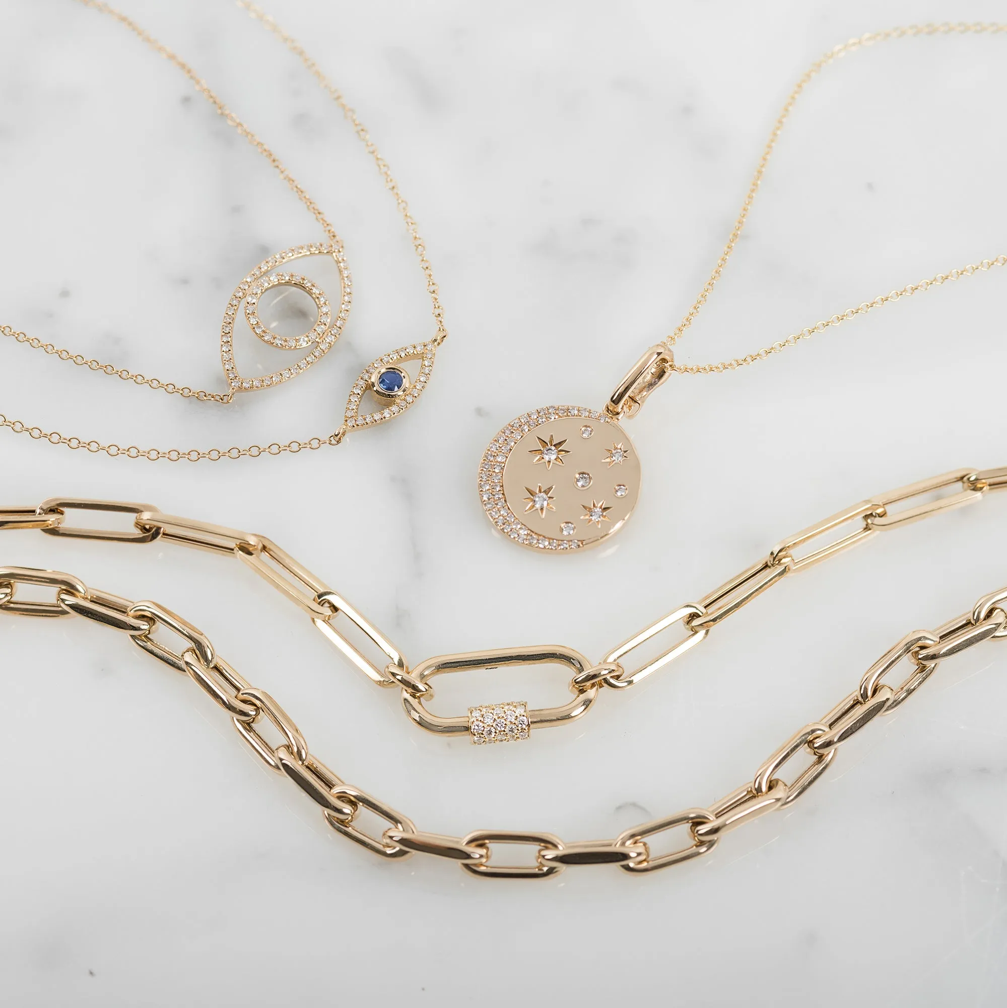14K Diamond Celestial Necklace