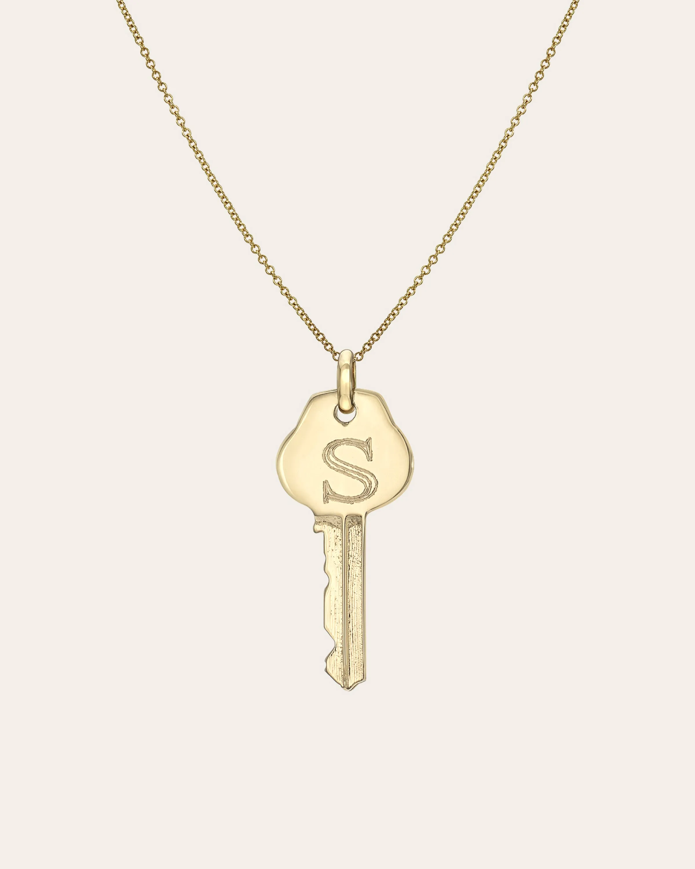 14k Gold Key Necklace