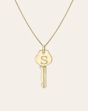 14k Gold Key Necklace