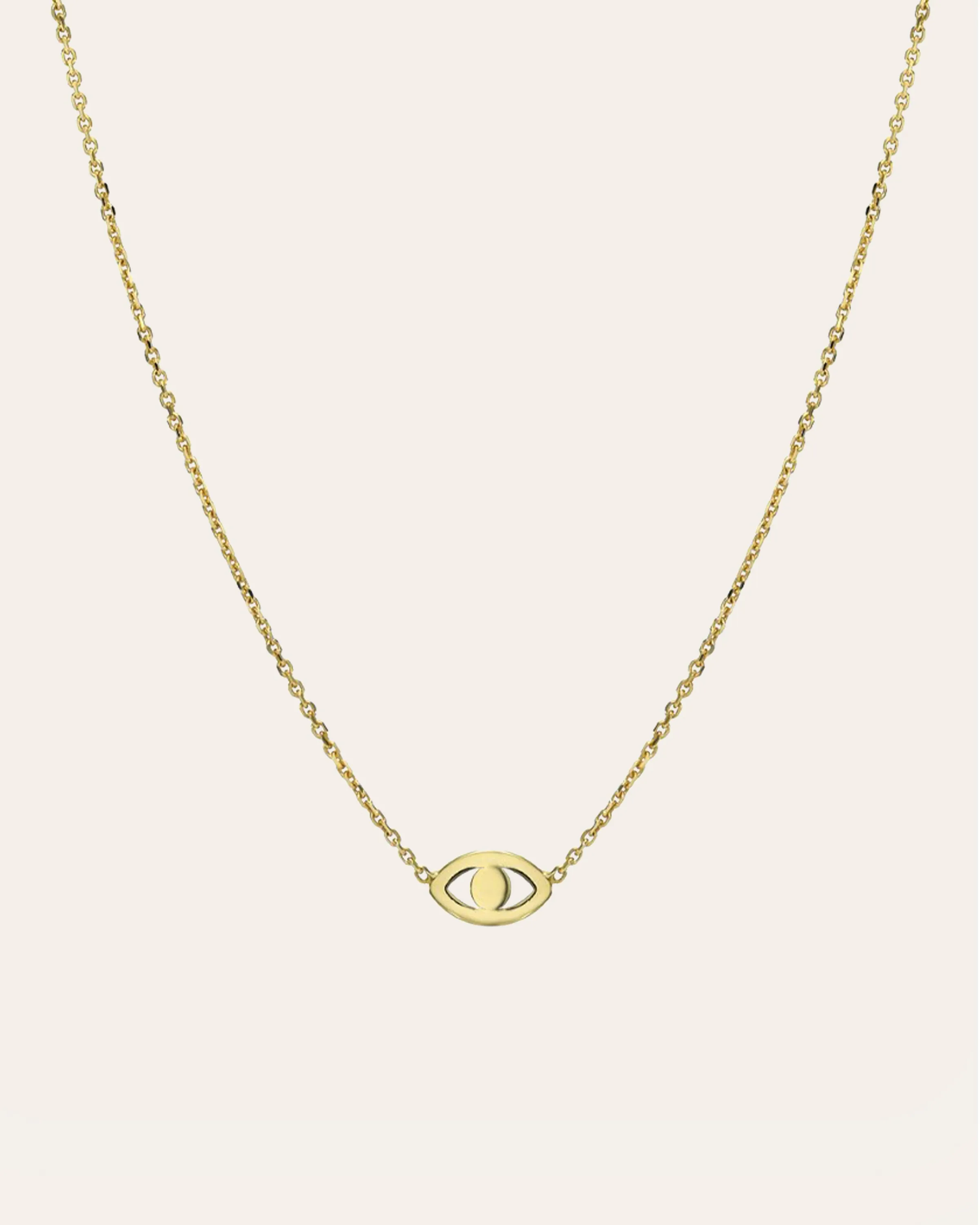 14k Gold Mini Evil Eye Necklace