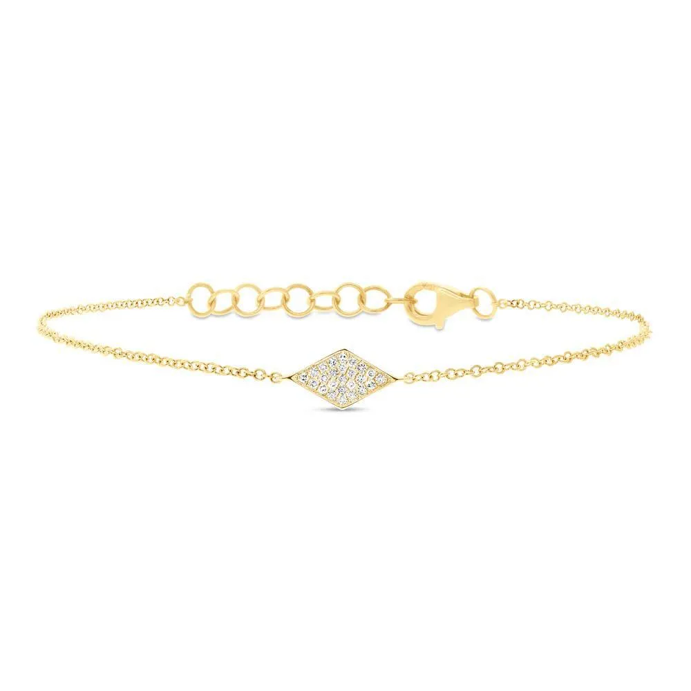 14k Gold Pave Diamond Bracelet