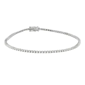 14k White Gold Tennis Bracelet, 1.50CTW