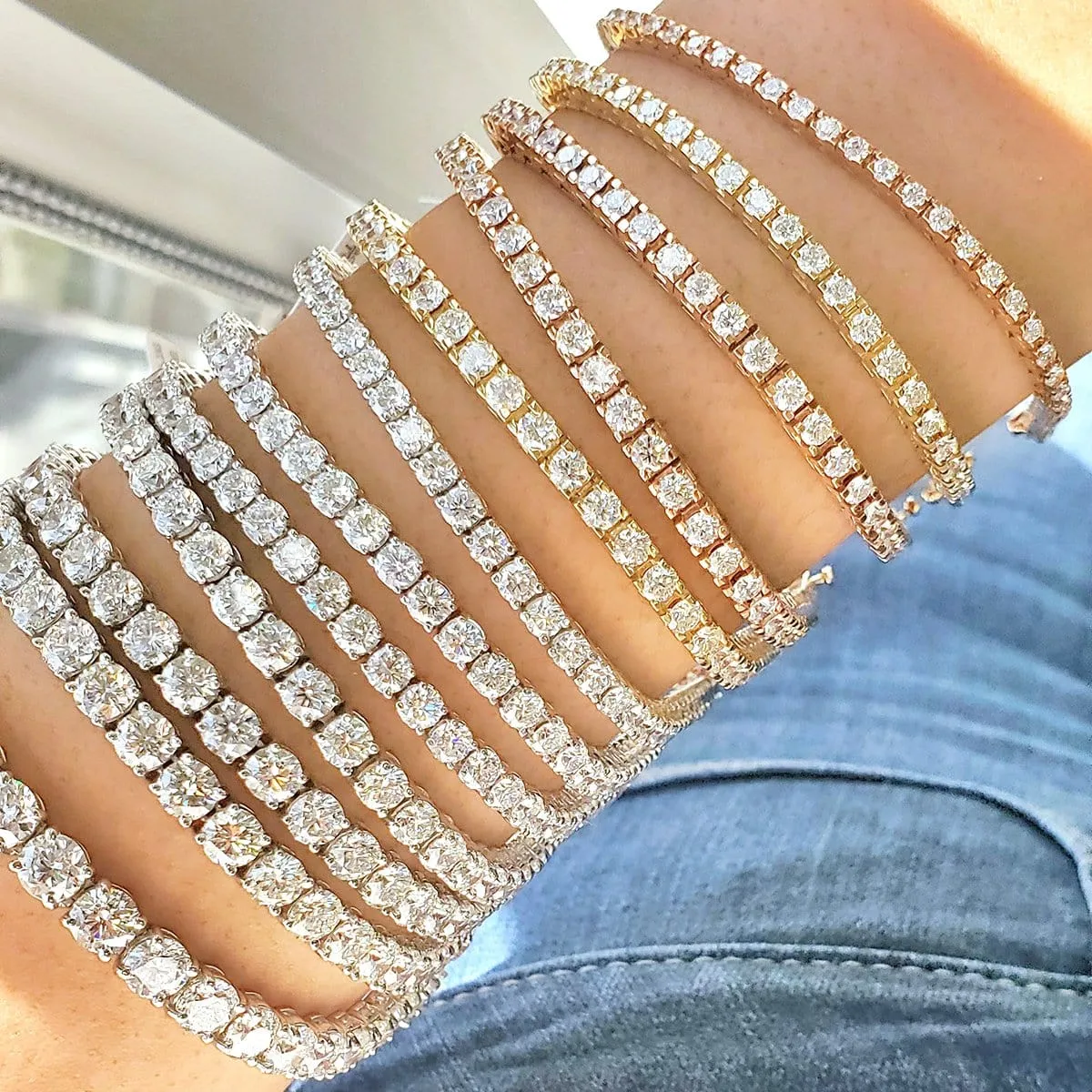 15.00 cttw Forever One Moissanite Tennis Bracelet