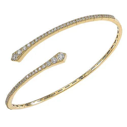18k Gold Diamond Cuff Bracelet
