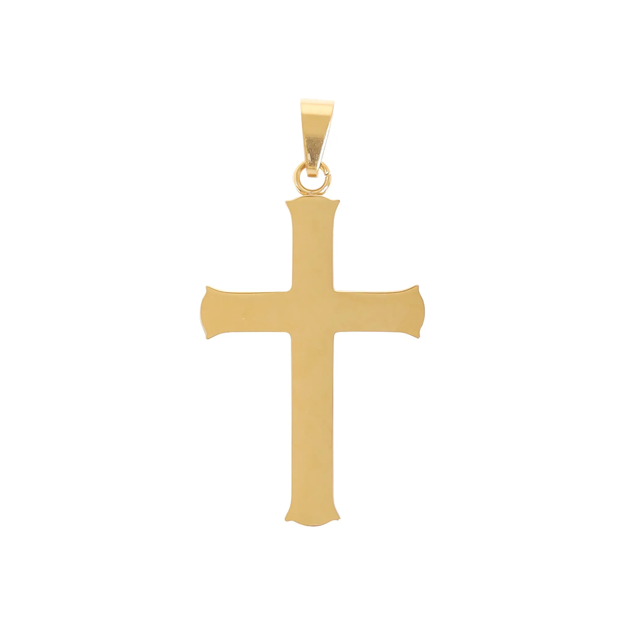 18K Gold PVD Stainless Steel Cross Pendant / PDL0125