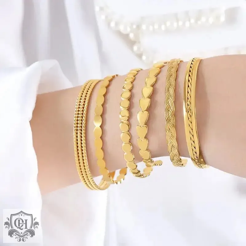 18K Gold Trendy Design Versatile Bracelets