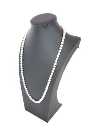 18" Black Leatherette Necklace Bust for Long Necklaces