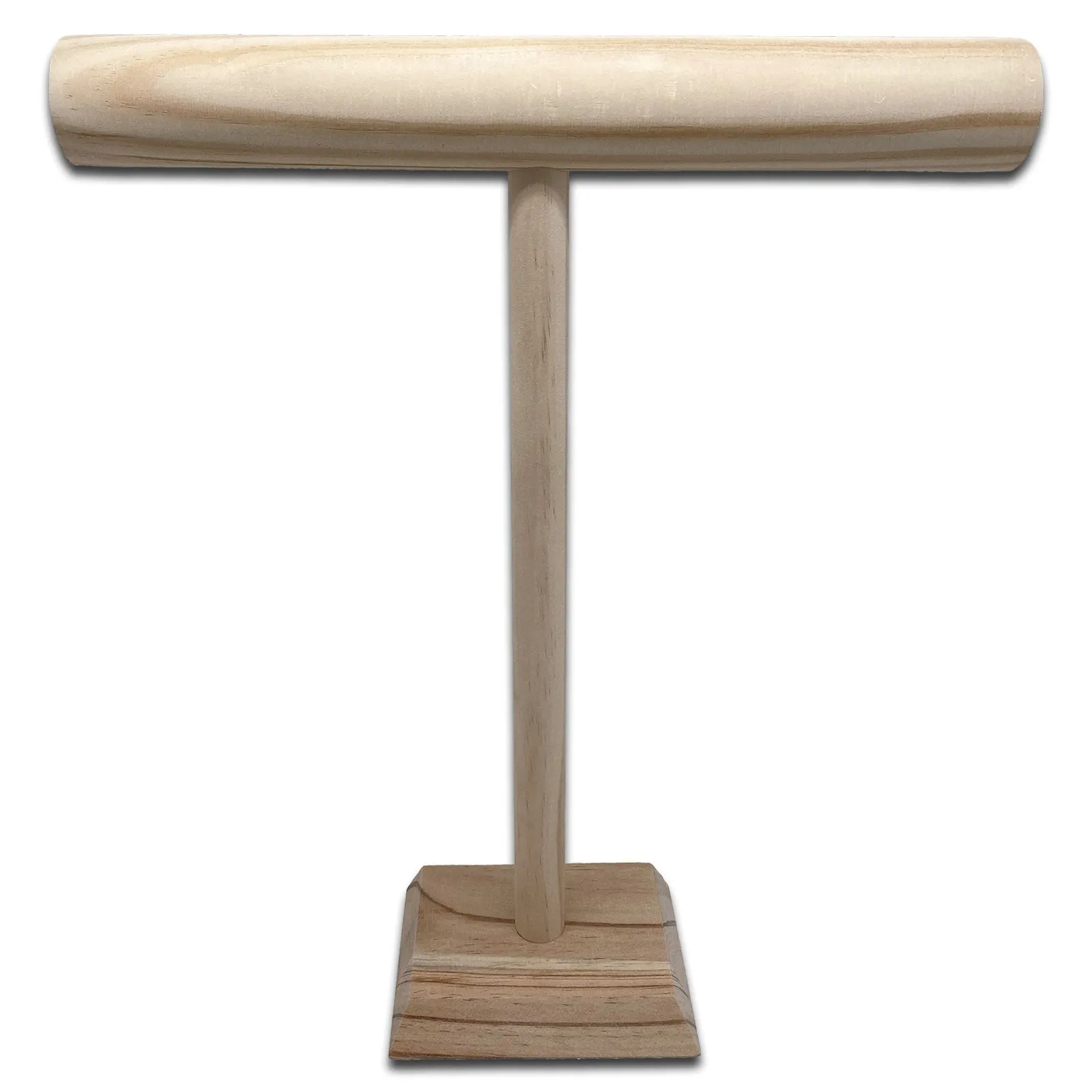 18" Natural Wood Single Round T-Bar Display