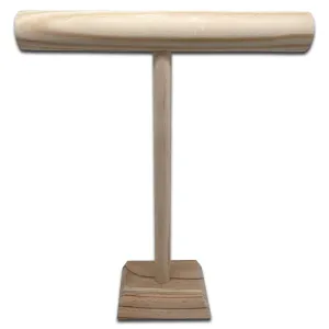 18" Natural Wood Single Round T-Bar Display