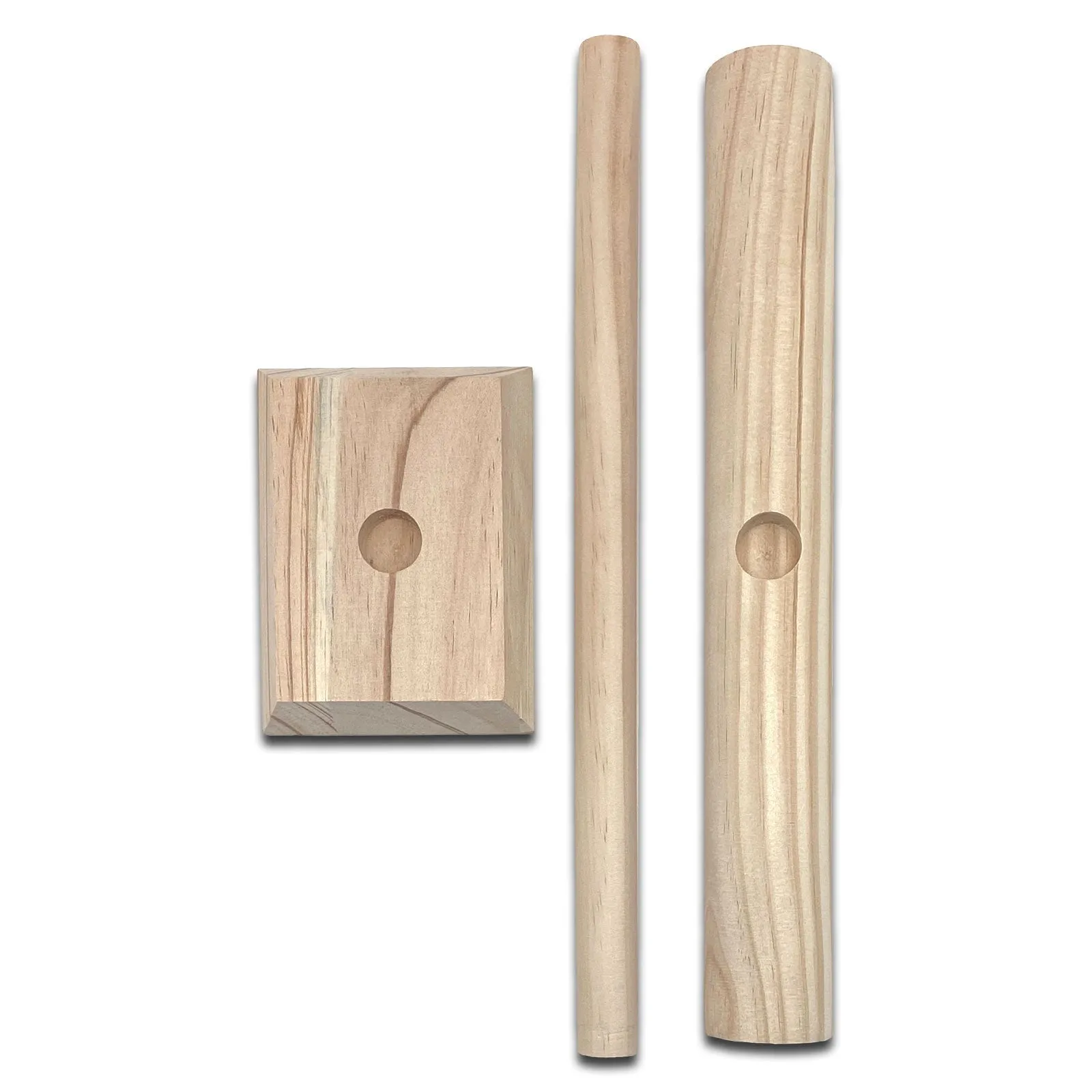 18" Natural Wood Single Round T-Bar Display