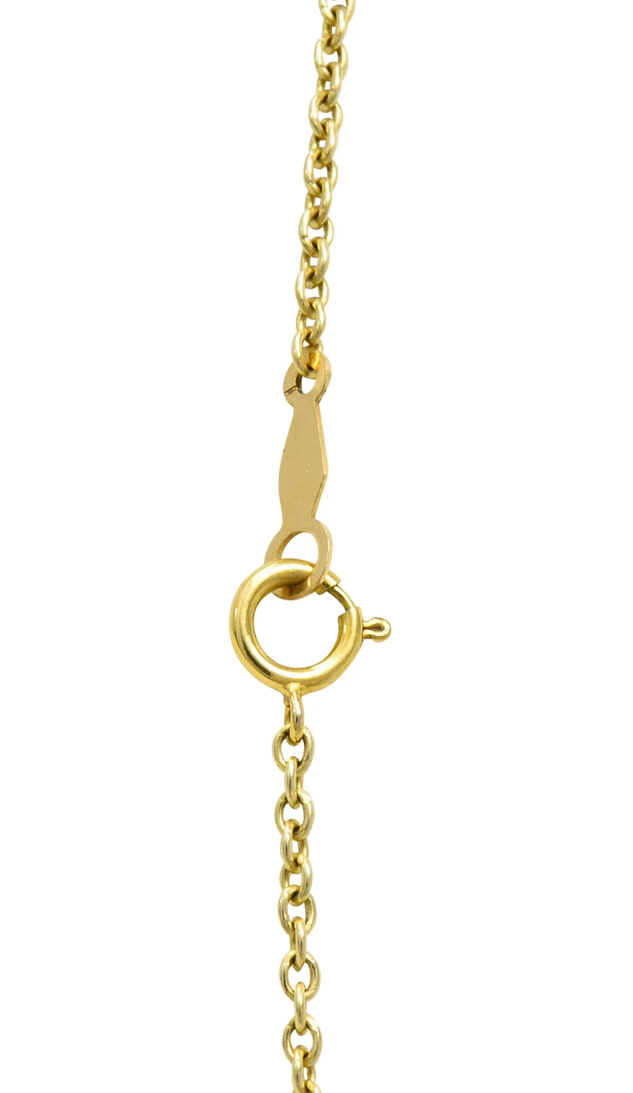1990's Classic 0.35 CTW Diamond Solitaire 14 Karat Two-Tone Necklace