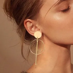 2019 Fashion Statement Clip on Earrings Geometric Earrings for Women Hanging No Hole Earrings Modern Jewelry
