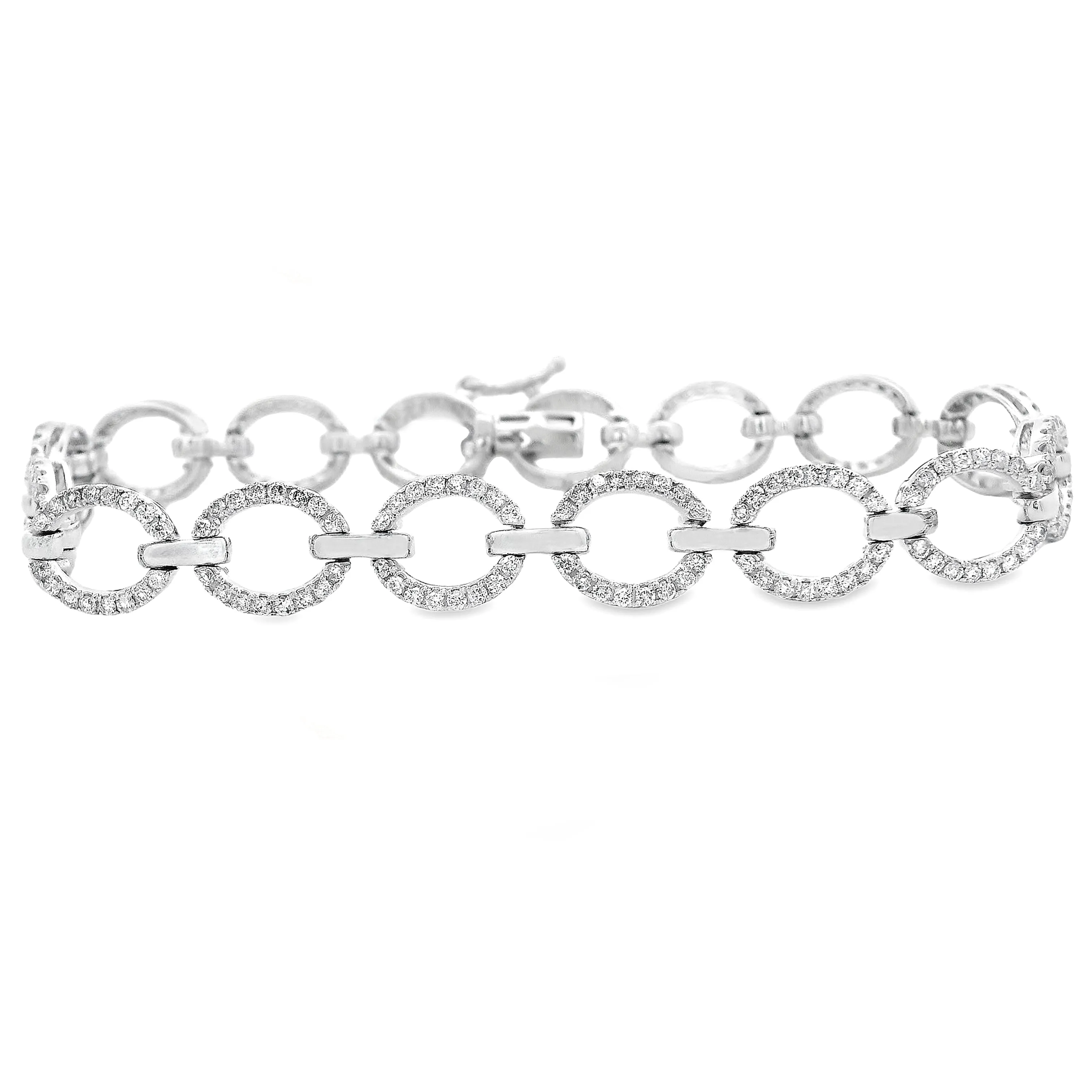 2.05ct 14k White Gold Diamond Bracelet