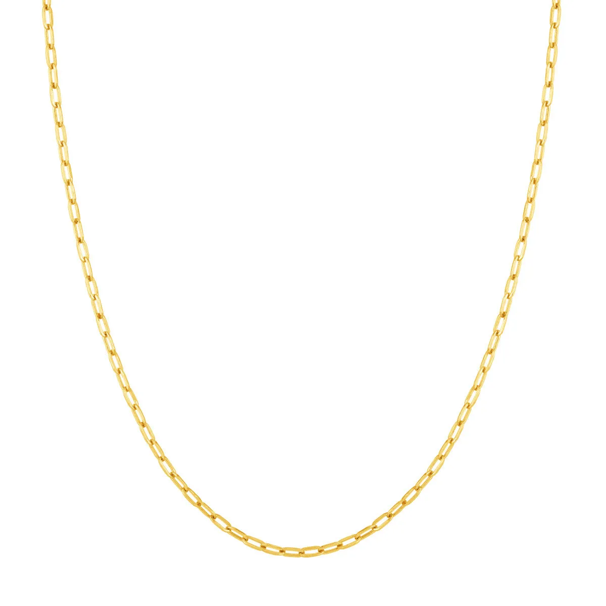 2.5mm Paper Clip Chain with Pear Shape Lock
