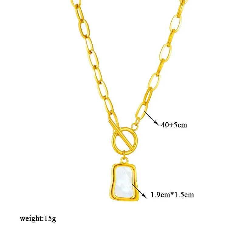 316L Stainless Steel | Pearl Oyster Pendant | Womens Jewelry Necklaces