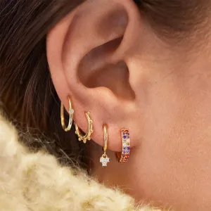 5 Pair/set 2019 Brincos Female Rhinestone Huggie Earrings Set Amazing Price Gold Small Stud Earring for Women Fashion Jewelry