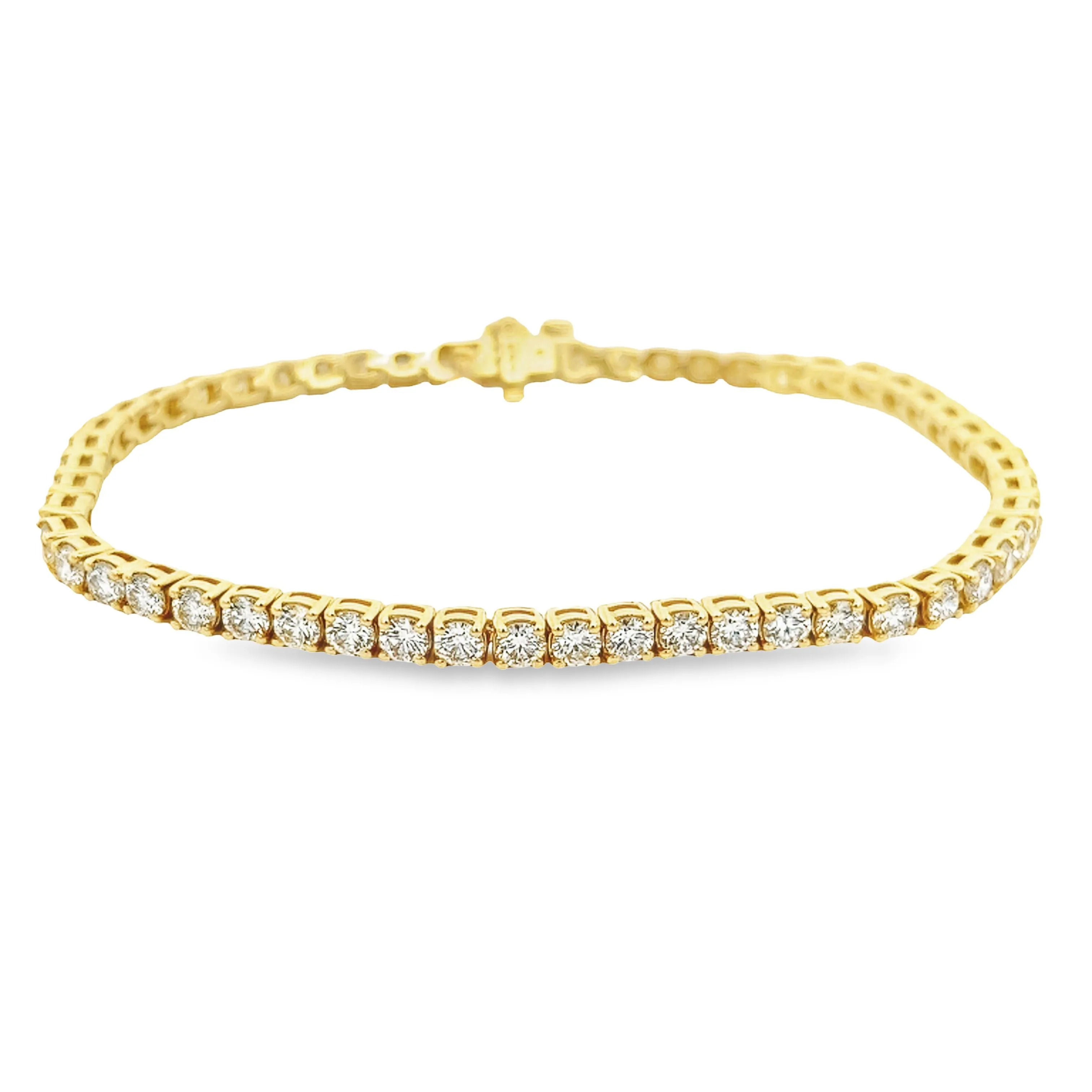 5.35ct 14k Yellow Gold Diamond Bracelet
