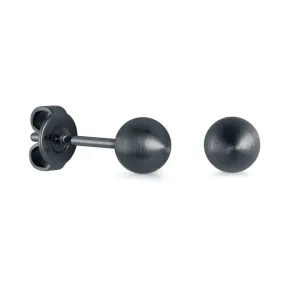 6mm Brushed Ball Earrings | Italgem Steel