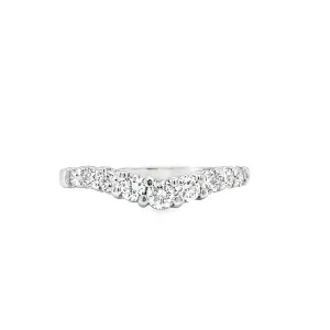 Anniversary Diamond V- Shape Ring 0.55 cts