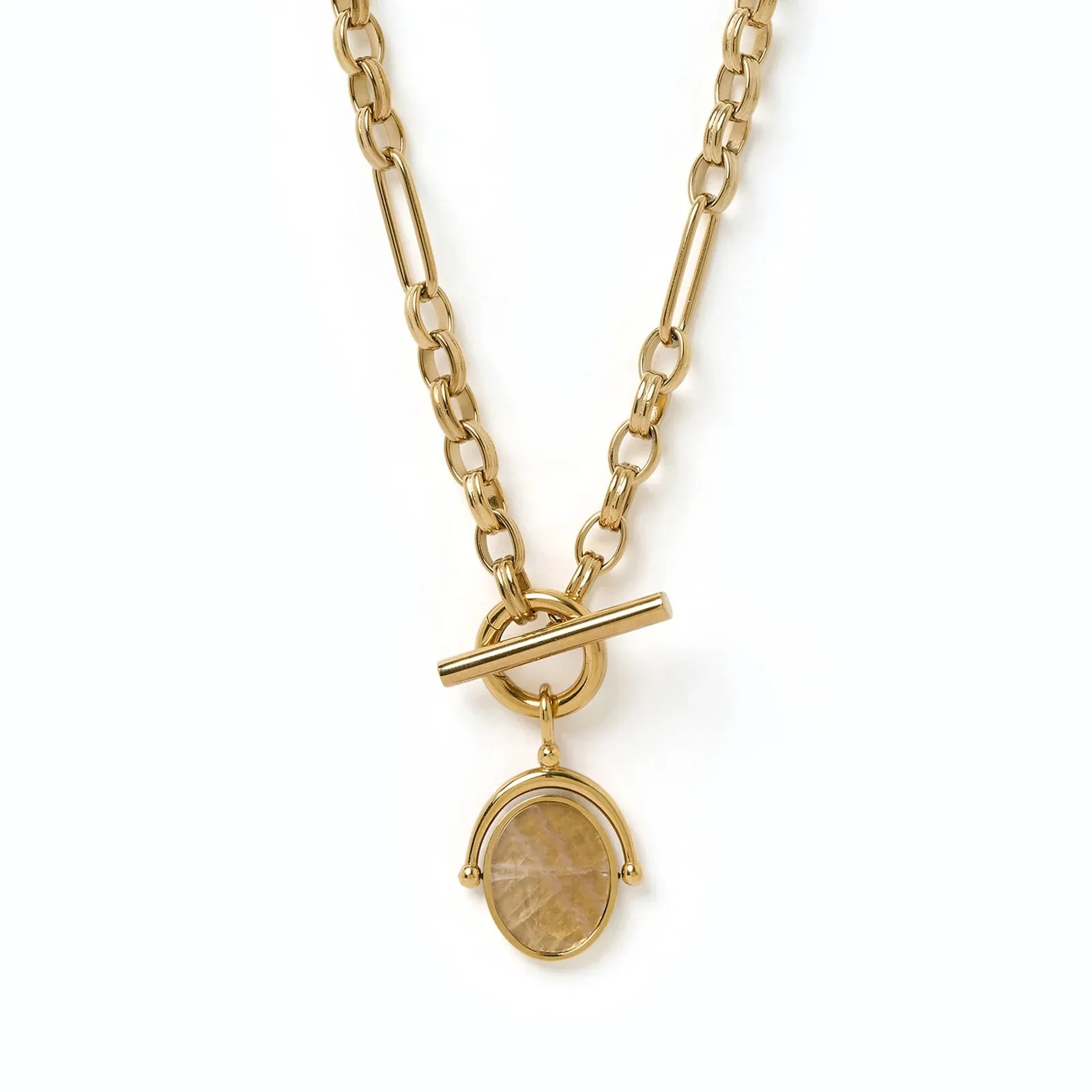 Arms of Eve Delilah Spinner Necklace - Rose Quartz