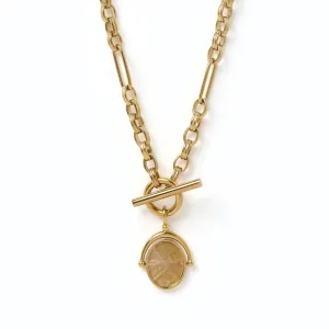 Arms of Eve Delilah Spinner Necklace - Rose Quartz