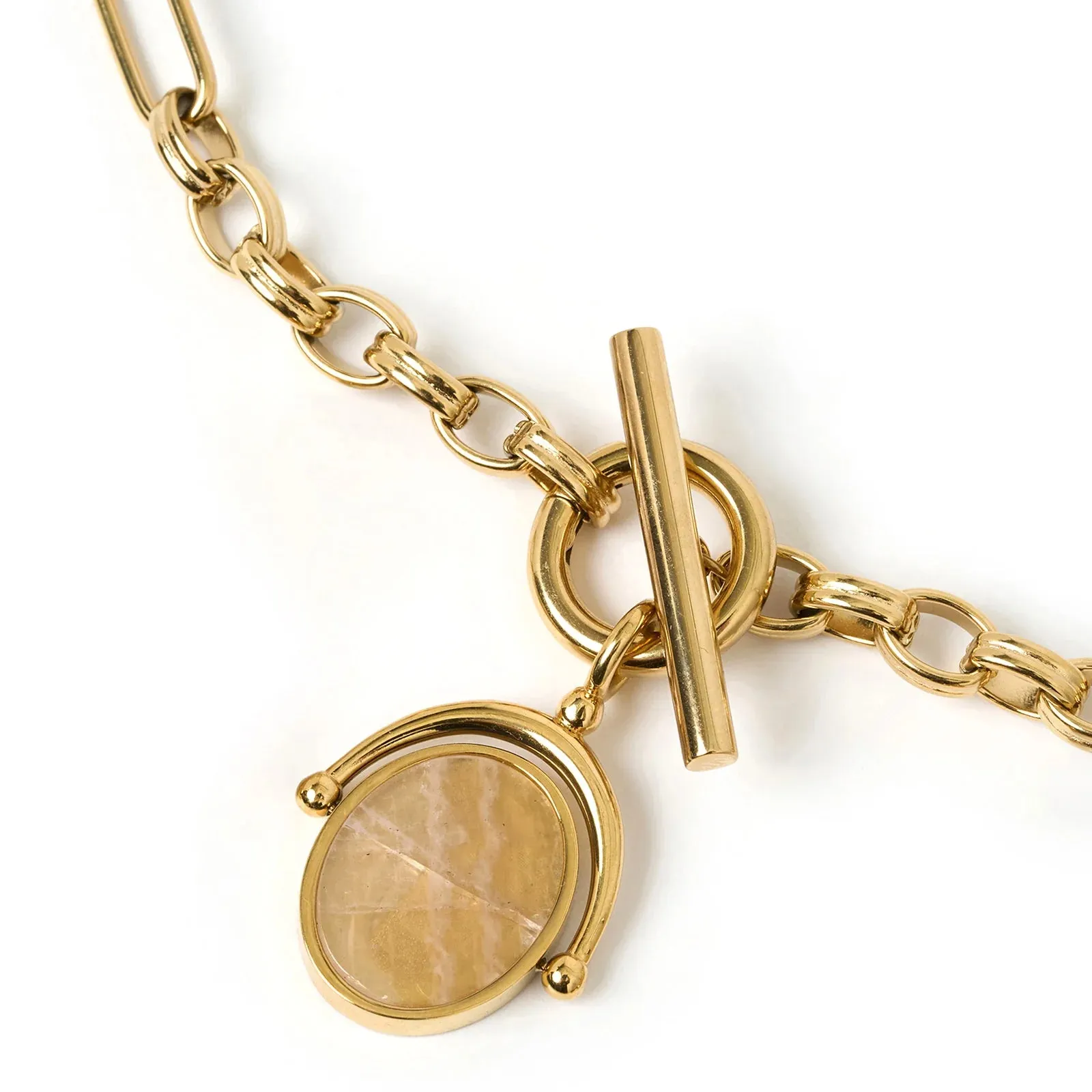 Arms of Eve Delilah Spinner Necklace - Rose Quartz