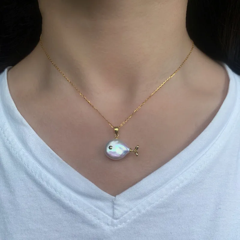 Baroque Pearl Fish Necklaces