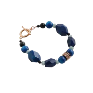 Barse Dusky Blue Beaded Bracelet