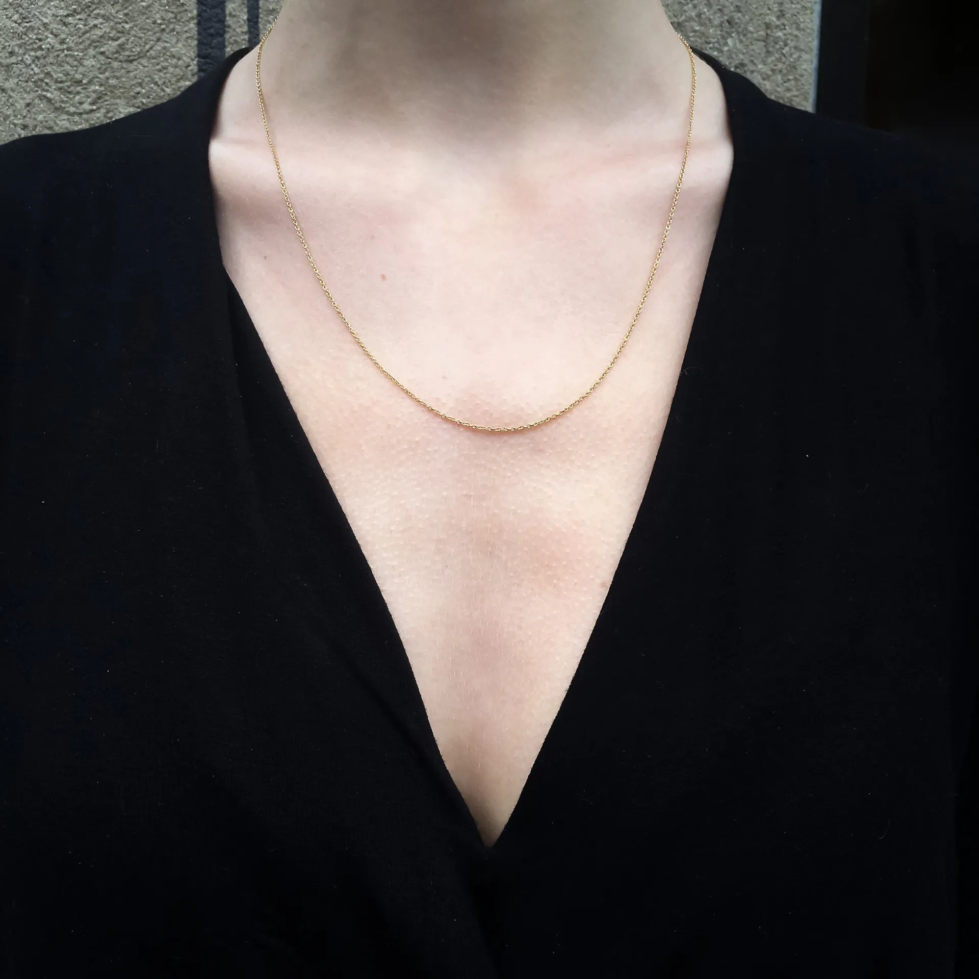 BASIC, Delicate Anchor Chain, Gold 18k
