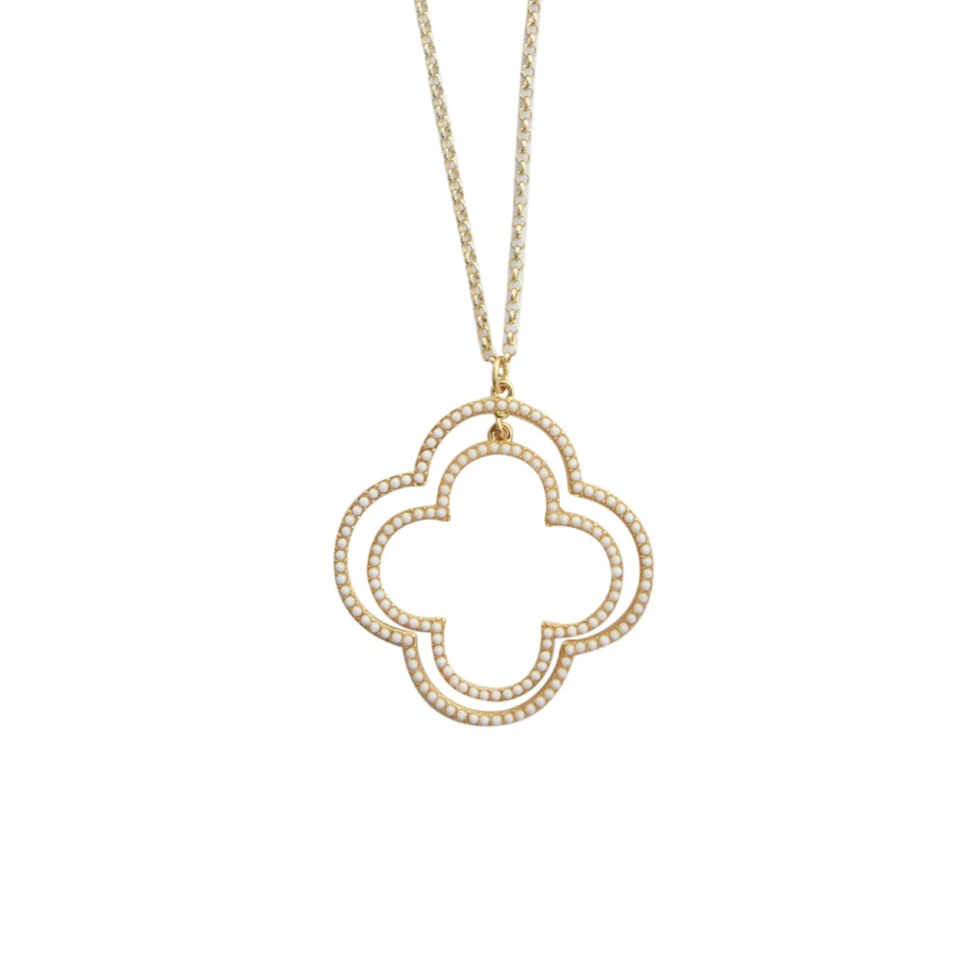 Bead Clover Necklace