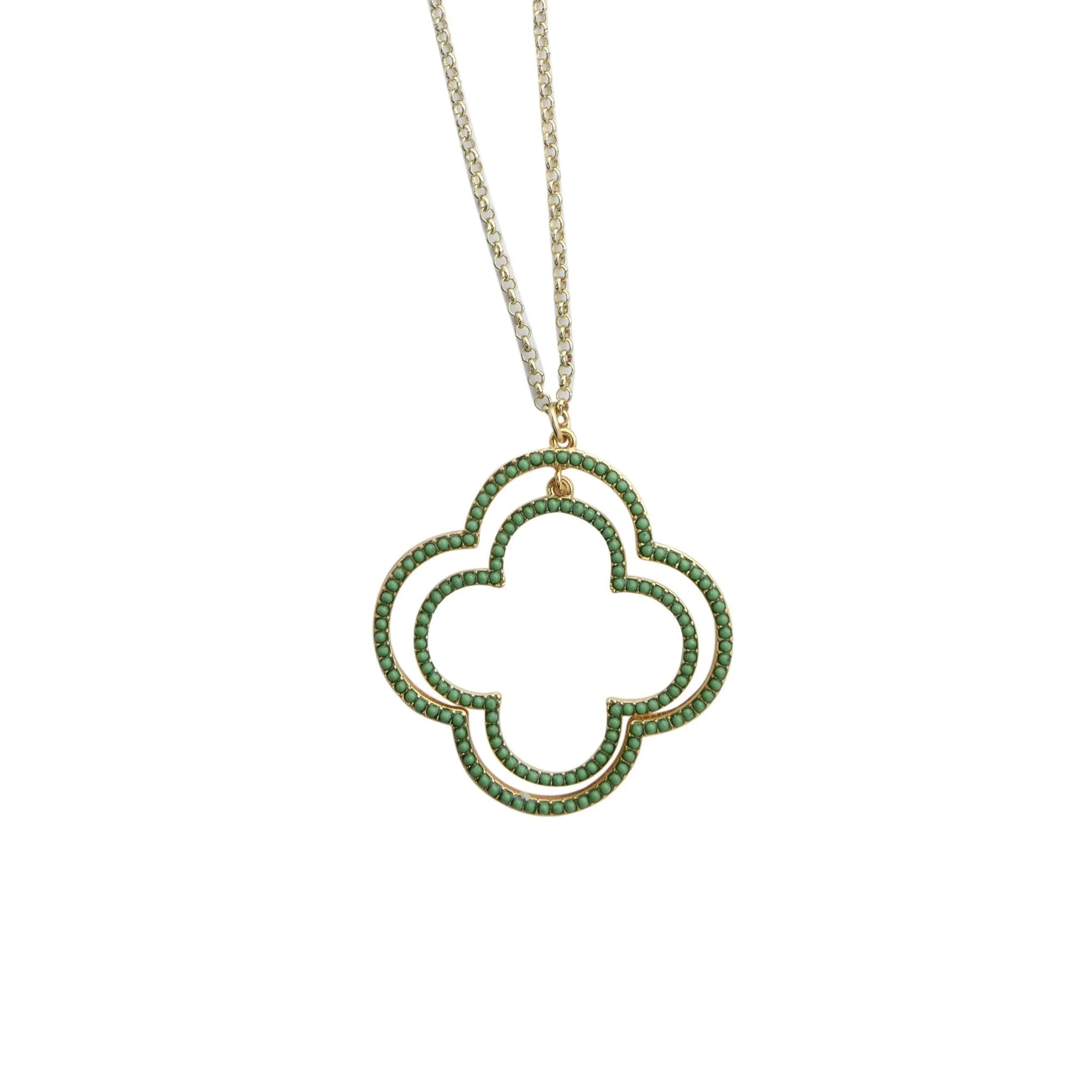 Bead Clover Necklace