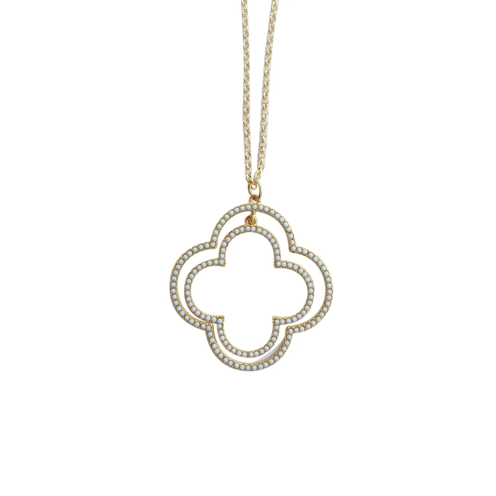 Bead Clover Necklace