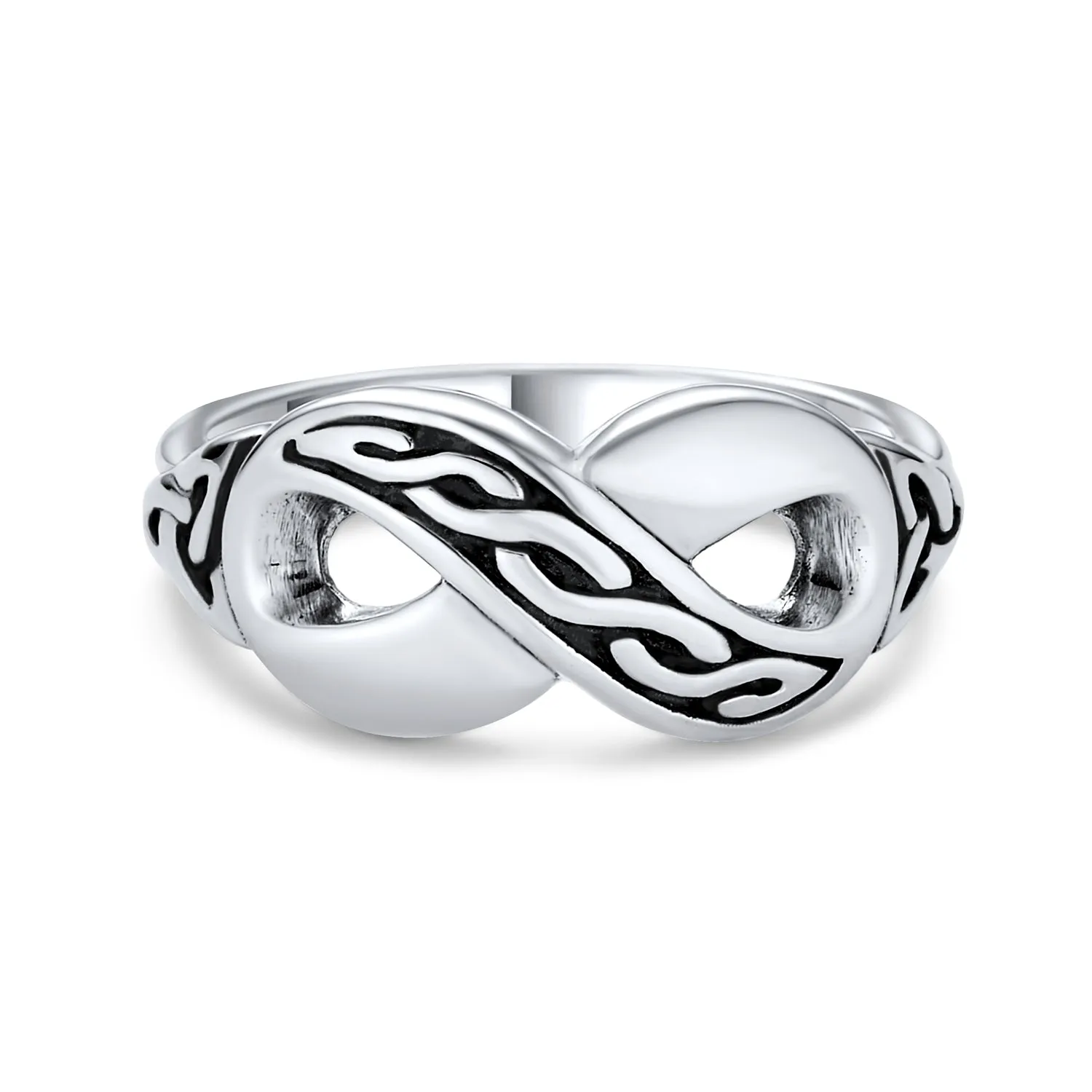 Best Friends BFF Silver Ring: Celtic Love Knot Infinity Design in Sterling Silver
