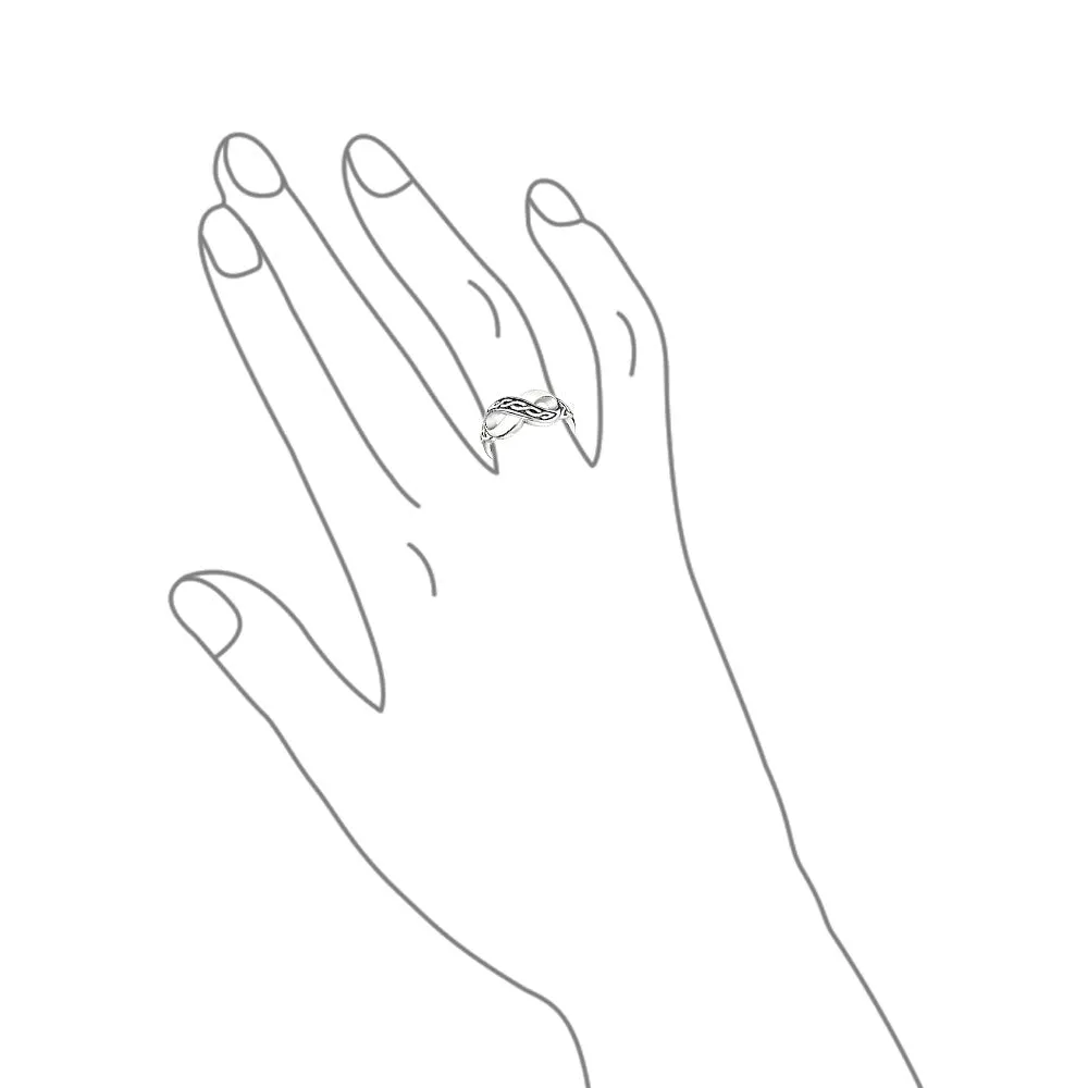 Best Friends BFF Silver Ring: Celtic Love Knot Infinity Design in Sterling Silver