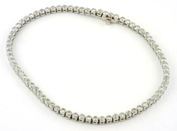 Bezel-set Diamond Tennis Bracelet