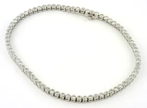 Bezel-set Diamond Tennis Bracelet