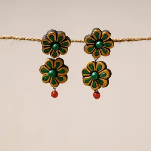 Bishnupur Handpainted Stud Terracotta Earrings 38