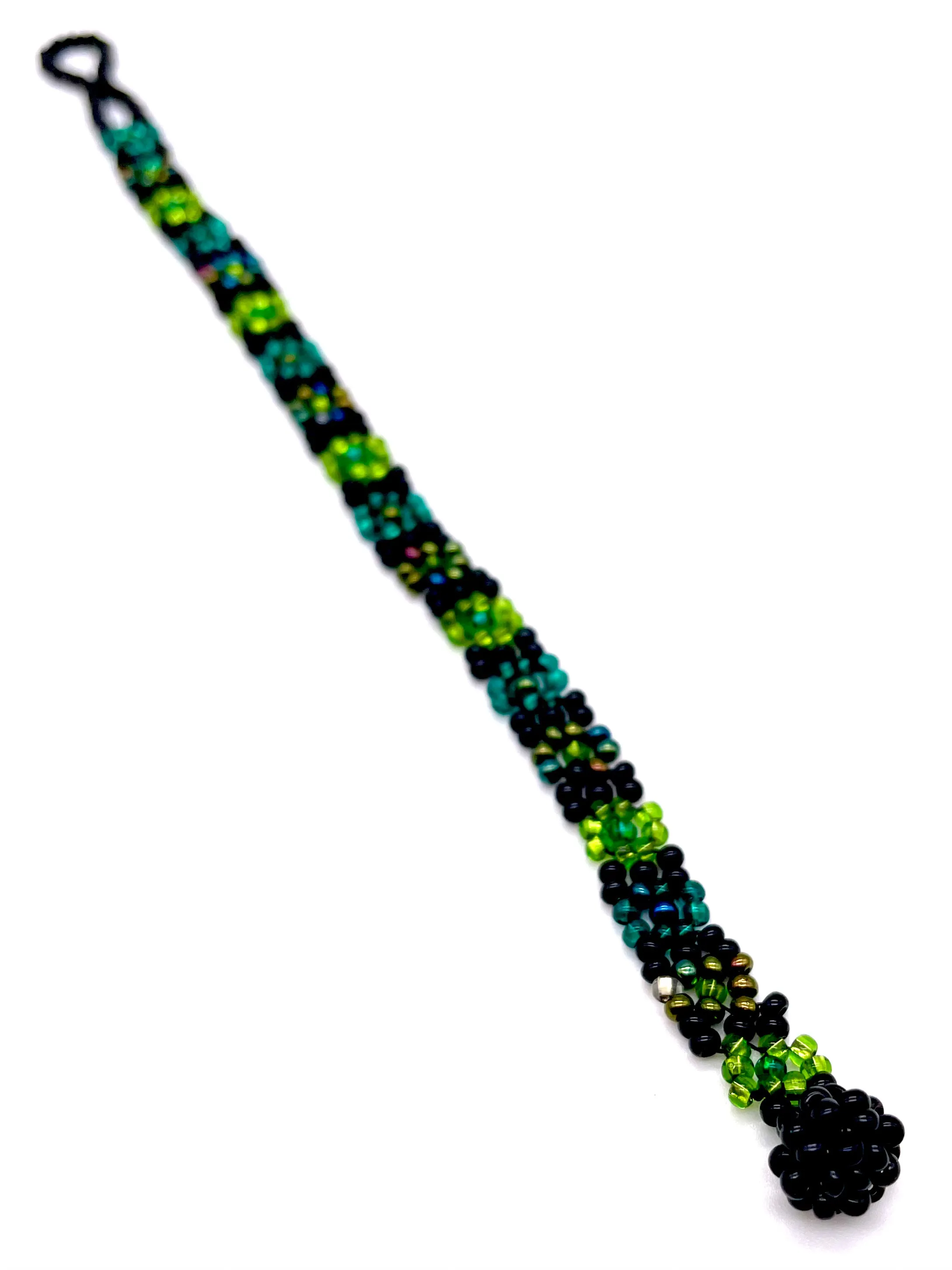 Black & Green Daisy Flower Bracelet