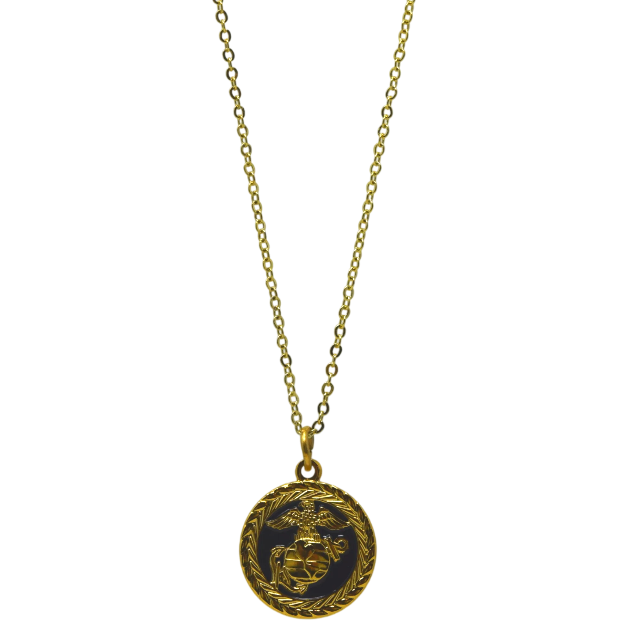 Black Enamel EGA Necklace