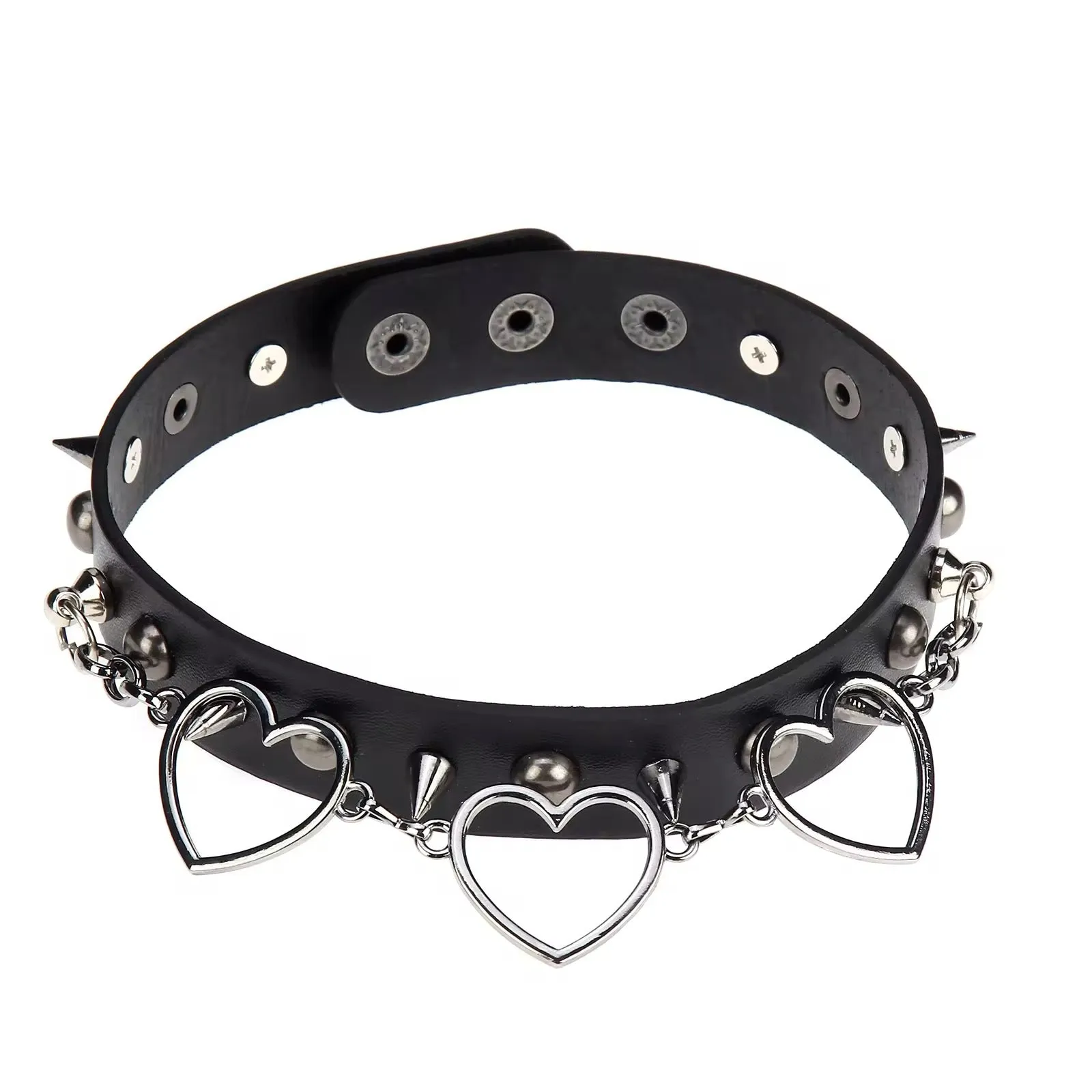 Black Punk Leather Chokers