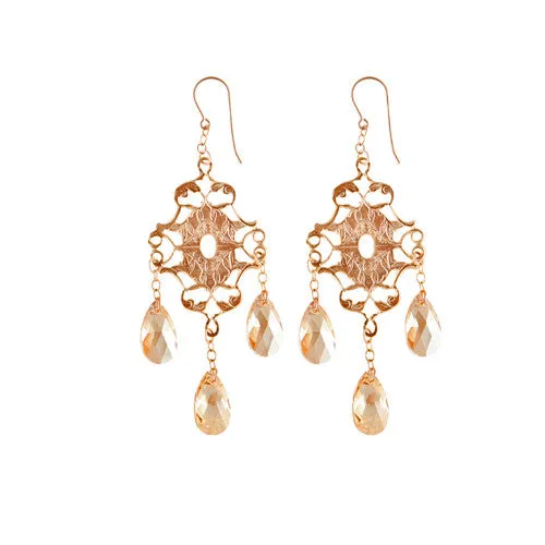 Boho Chic Crystal Earrings