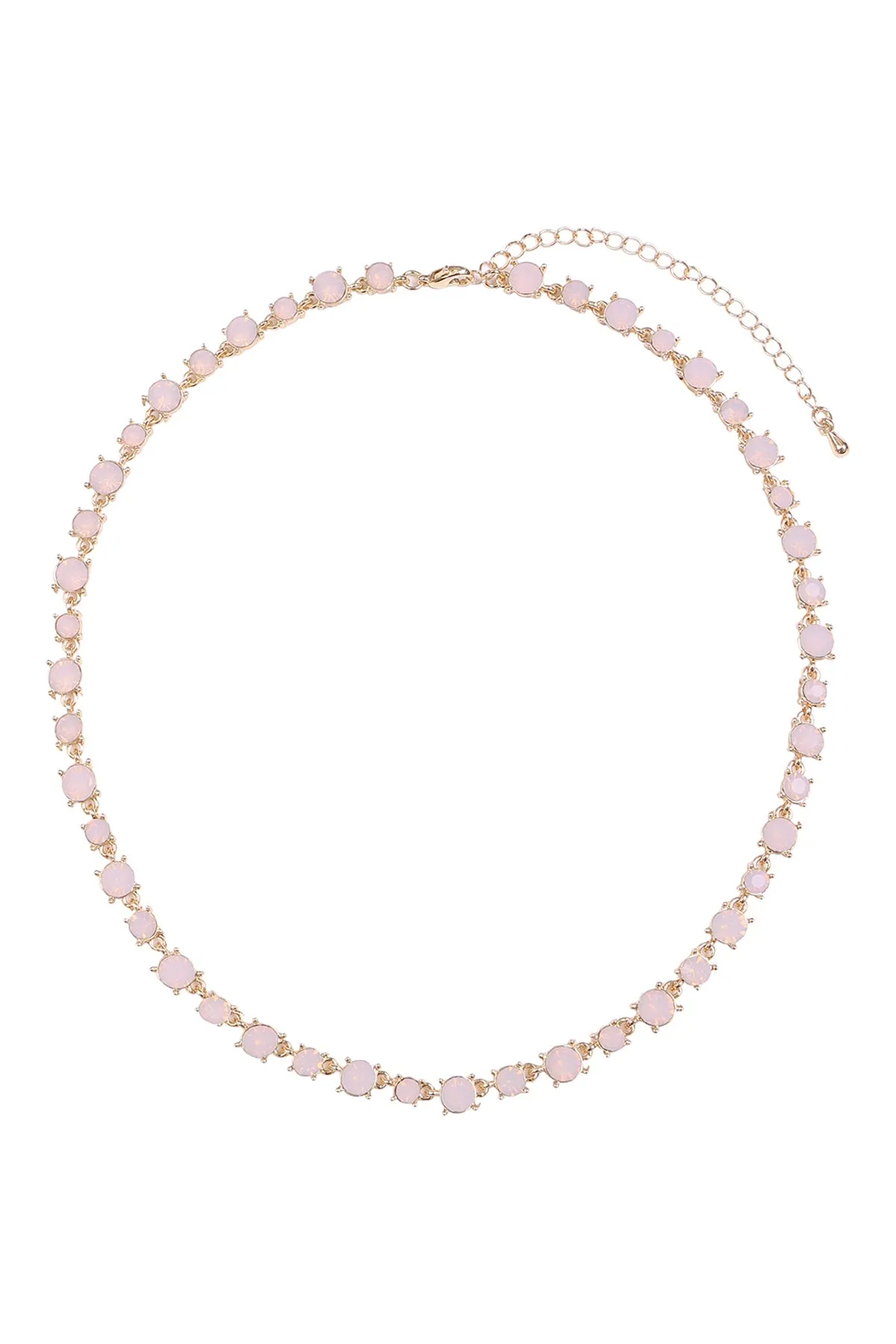 BOLD ROUND RHINESTONE CRYSTAL NECKLACE