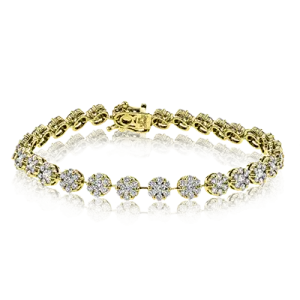 Bracelet in 18K Gold with Diamonds LB2193_WHITE_18K_X_YELLOW