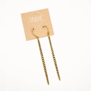 Brass Spotted Peapod Earring