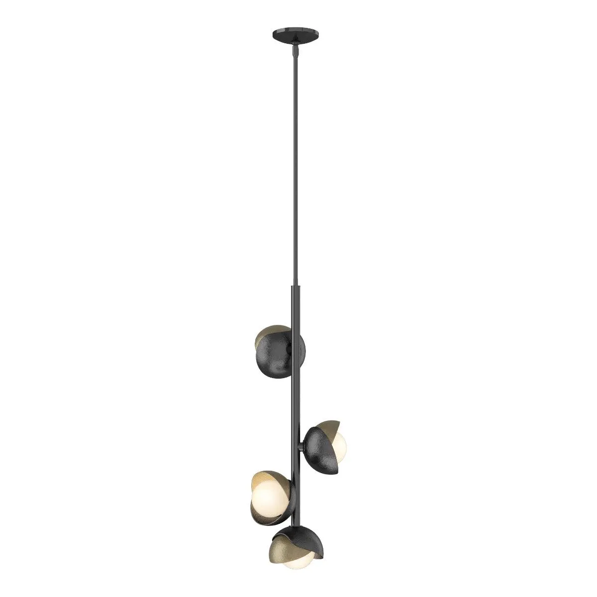 Brooklyn 12 in. 4 lights Pendant Light Ink finish